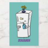 冷蔵おもしろいイラストレーション フードラベル (シングルラベル)