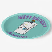 冷蔵おもしろいイラストレーション ペーパープレート (アングル)