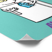 冷蔵おもしろいイラストレーション ポスター (角)