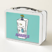 冷蔵おもしろいイラストレーション メタルランチボックス (裏面)