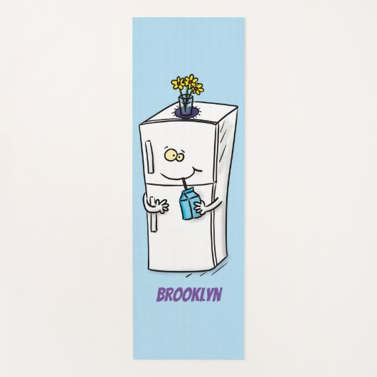 冷蔵おもしろいイラストレーション ヨガマット (正面)