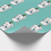 冷蔵おもしろいイラストレーション ラッピングペーパー (角)