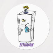 冷蔵おもしろいイラストレーション ラベル (デザイン2)