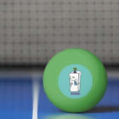 冷蔵おもしろいイラストレーション 卓球ボール (ネット)