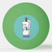 冷蔵おもしろいイラストレーション 卓球ボール (裏面)