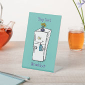 冷蔵おもしろいイラストレーション 台座サイン (インサイチュ)