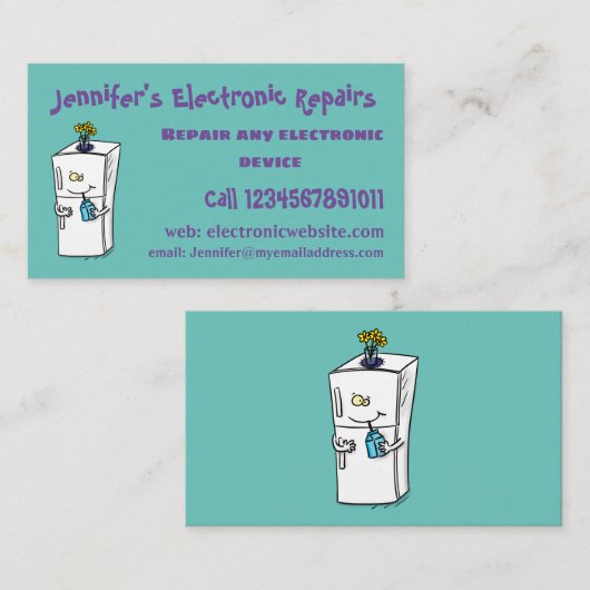 冷蔵おもしろいイラストレーション 名刺 (正面/裏面)