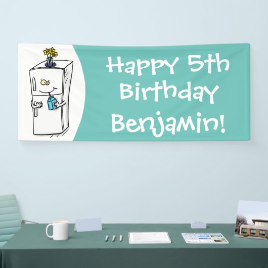 冷蔵おもしろいイラストレーション 横断幕 (トレードショー)