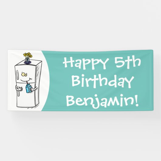 冷蔵おもしろいイラストレーション 横断幕 (横)