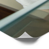 冷蔵おもしろい庫を見ている人 ポスター (角)