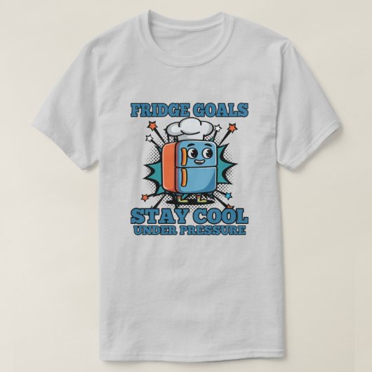 冷蔵庫にまつわる面白い一言 Tシャツ (デザイン正面)