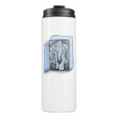 冷蔵庫の中に座っている漫画の象 タンブラー (正面)