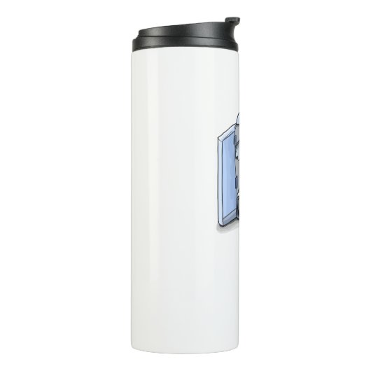 冷蔵庫の中に座っている漫画の象 タンブラー (回転左)