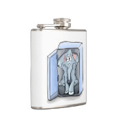 冷蔵庫の中に座っている漫画の象 フラスク (右)