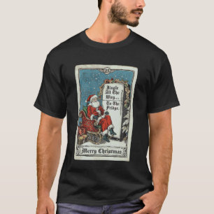 冷蔵庫まで一路 サンタ クリスマス F Tシャツ