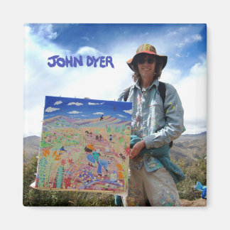 冷蔵庫アート：アーティストJohn Dyerプロフィール写真 マグネット