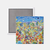 冷蔵庫アート:エデンの園。ザエデンプロジェクト マグネット (正面/裏面)