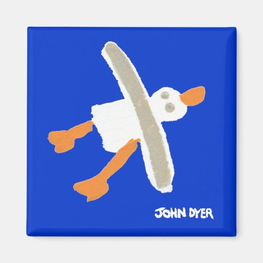 冷蔵庫アート：シーガル マグネット (正面)