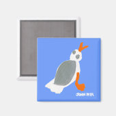 冷蔵庫アート：シーガル マグネット (正面/裏面)