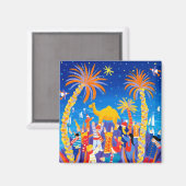 冷蔵庫アート：ラクダのトロフィー マグネット (正面/裏面)