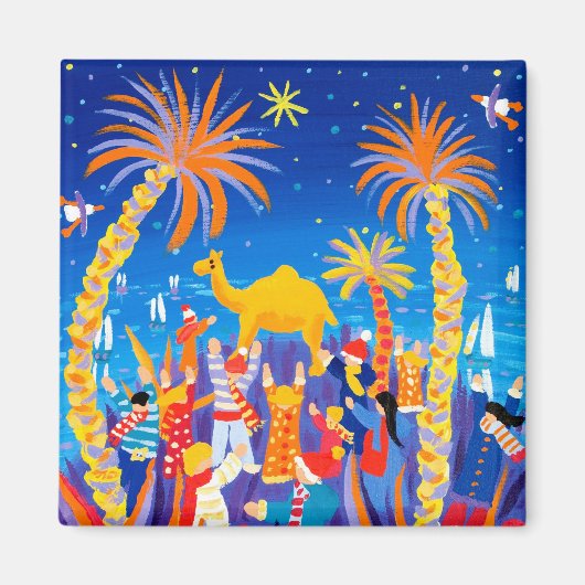 冷蔵庫アート：ラクダのトロフィー マグネット (正面)