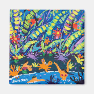 冷蔵庫アート: Ogling Eed Crabs、コスタリカ マグネット