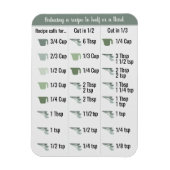 冷蔵庫キッチンレシピコンバータハーフ&サードス マグネット (縦)