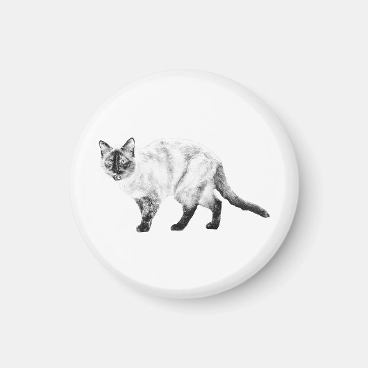冷蔵庫パル、シェードされた猫マグネット マグネット (正面)