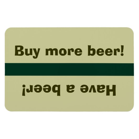 冷蔵庫ビールのステータス – ビールを飲買みる マグネット (横)