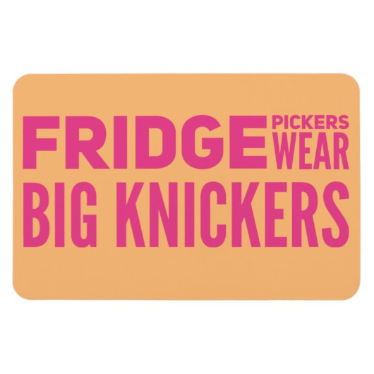 冷蔵庫ピッカーズ衣服ビッグknickersスローガン磁石 マグネット (横)