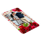 冷蔵庫マグネットカップル写真赤いハートバラ マグネット (右側)