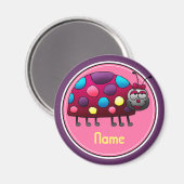 冷蔵庫マグネット、名前テンプレート、かわいいラディバグ マグネット (正面/裏面)