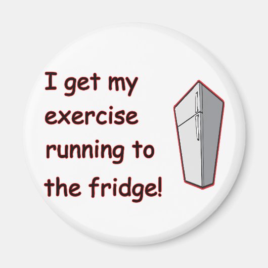 冷蔵庫ランニングに行く マグネット (正面)