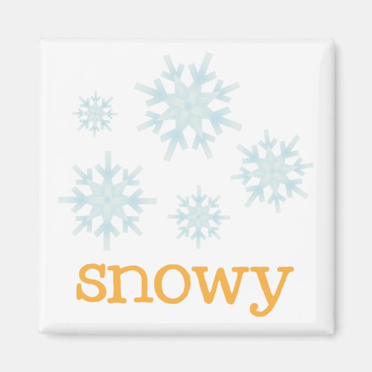 冷蔵庫天気 – 雪 マグネット (正面)