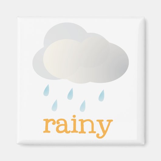 冷蔵庫天気 – RAINY マグネット (正面)
