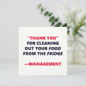 冷蔵庫清掃おもしろい感謝Officeユーモア (スタンド正面)