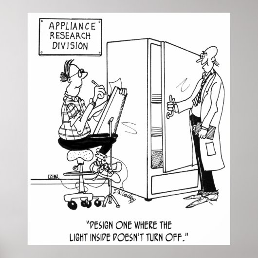 冷蔵庫漫画4876 ポスター (正面)