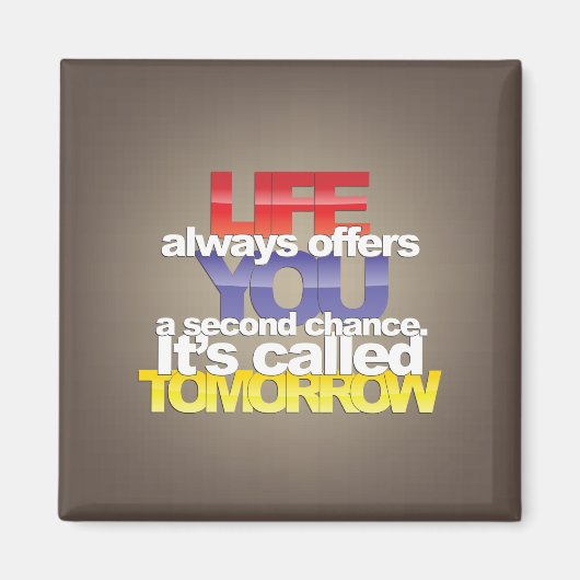 冷蔵庫用マグネットと感動的引用文 マグネット (正面)