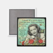 冷蔵庫用マグネットみんな黙って私の言うとおりにする マグネット (正面/裏面)