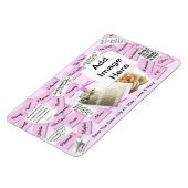 冷蔵庫用マグネットウェディング日付の保存招待状 マグネット (左側)