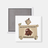 冷蔵庫用マグネット愛好家のためのチョコレート – モンキー報酬 マグネット (正面/裏面)