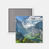 冷蔵庫磁石スイス素晴らしアルプス マグネット (正面/裏面)