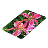 冷蔵庫磁石ピンクライリー マグネット (左側)