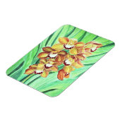 冷蔵庫磁石 – オレンジと黄色の蘭 マグネット (左側)