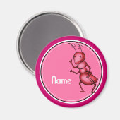 冷蔵庫磁石，名前テンプレート，かわいいアリ マグネット (正面/裏面)