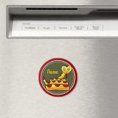 冷蔵庫磁石、名前テンプレート、かわいいヘビ マグネット (インサイチュ (食洗機))