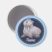 冷蔵庫磁石，名前テンプレート，ウォラス マグネット (正面/裏面)