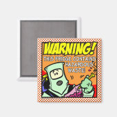 冷蔵庫警告の! マグネット (正面/裏面)