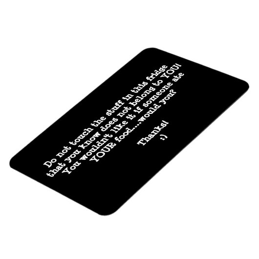 冷蔵庫食警告物泥棒のカスタマイズこと。 マグネット (左側)