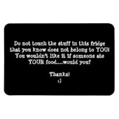 冷蔵庫食警告物泥棒のカスタマイズこと。 マグネット (横)